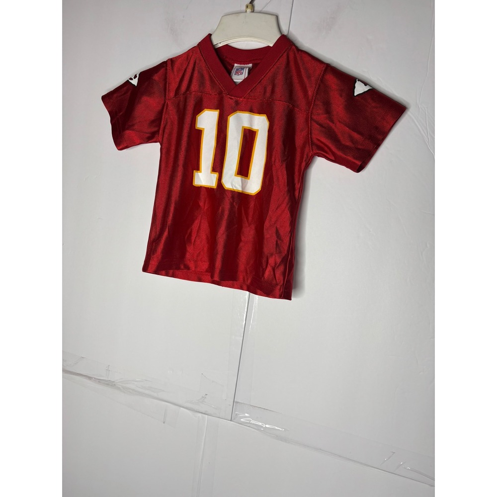 NFL Kansas City‎ Chiefs Trent Green 10 Kids Jersey Red 4T Short Sleeve V-Neck - Picture 3 of 6
